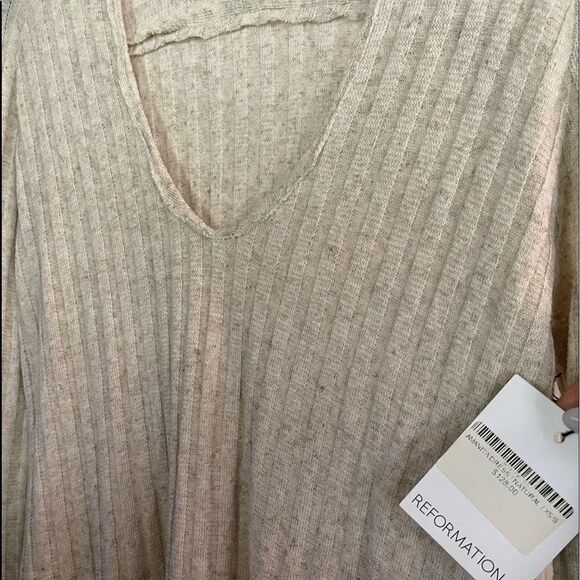 REFORMATION Amanita Relaxed Fit Tunic Shift Dress Natural Oatmeal color XS/S NWT - Picture 6 of 10